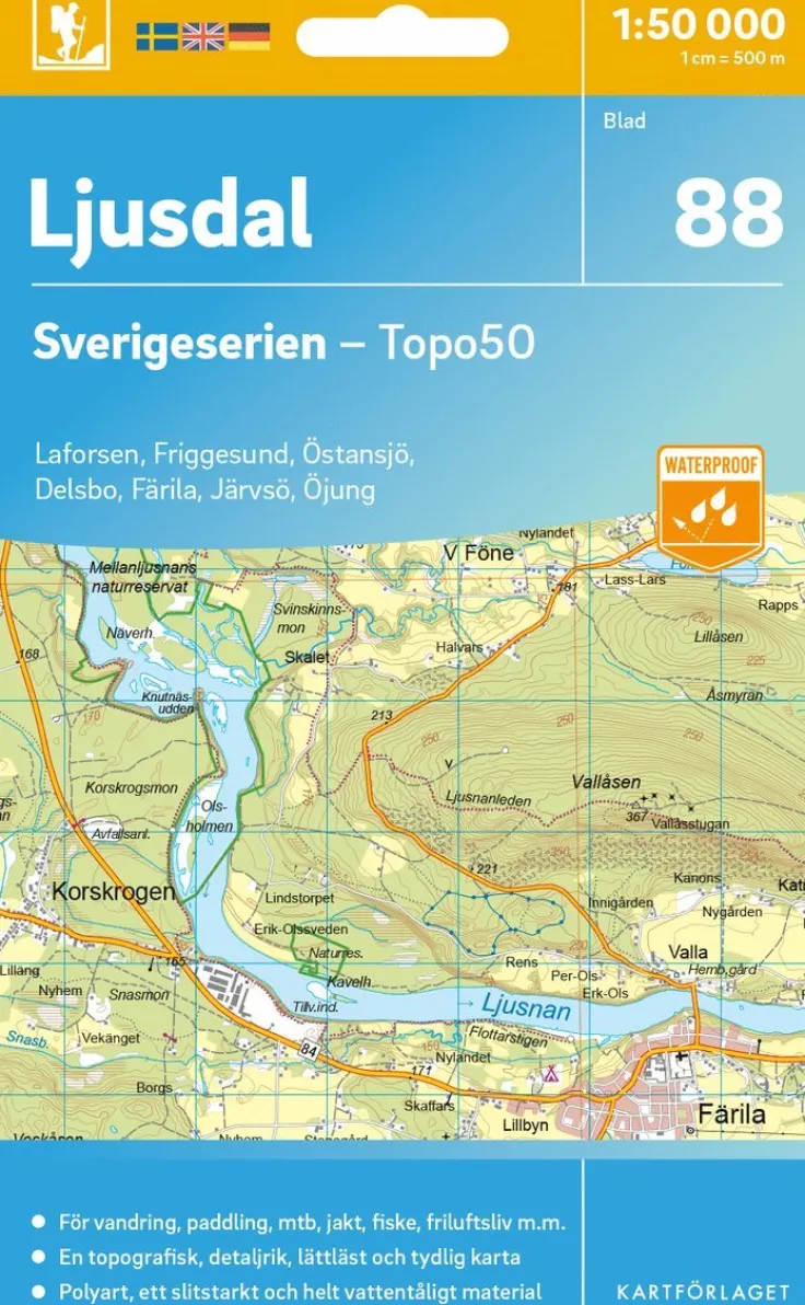 88 Ljusdal Sverigeserien Topo50
