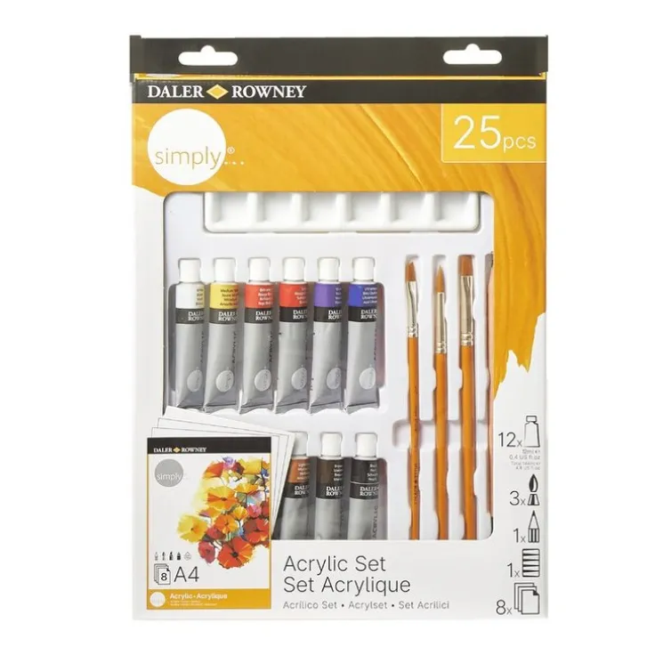 Akrylfärg Simply 25 delar