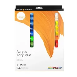 Akrylfärgsset Simply 12ml 24 färger