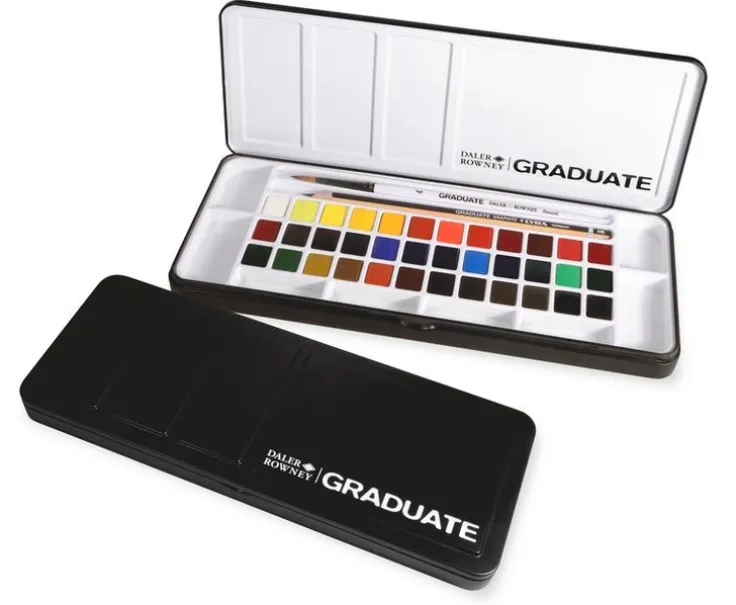 Akvarellfärg Graduate 36 halvkoppar