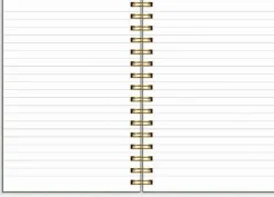 Anteckningsbok A5 blommor grön