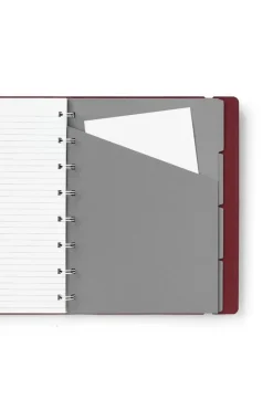 Anteckningsbok A5 Filofax linjerad vinröd