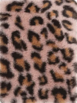 Anteckningsbok A5 fluff leopard rosa