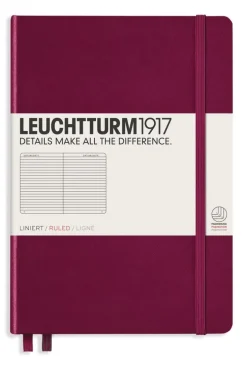 Anteckningsbok A5 Leuchtturm1917 linjerad Port Red