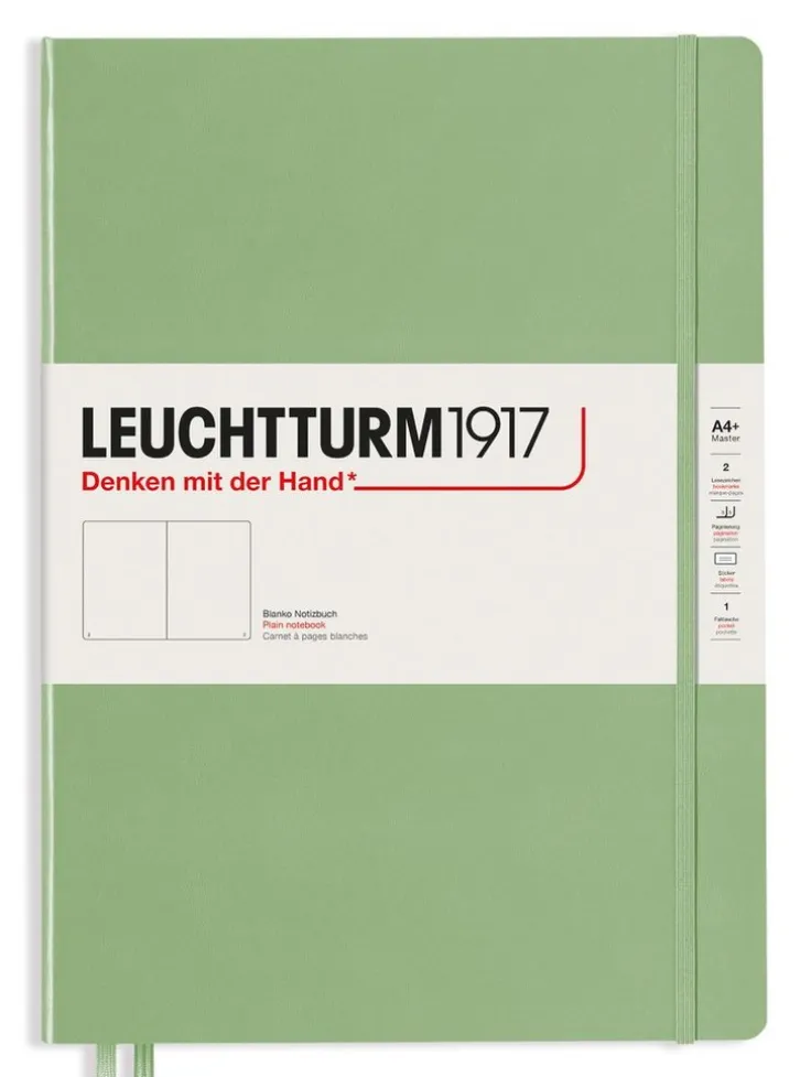 Anteckningsbok A4+ Leuchtturm1917 slim olinjerad Sage