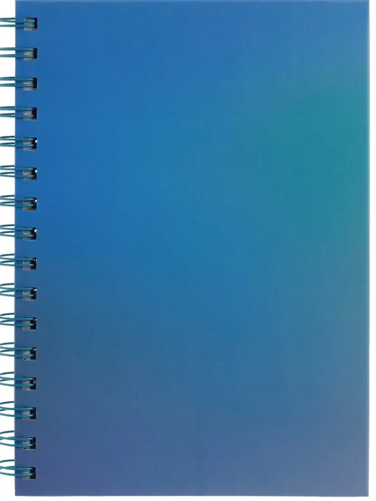 Anteckningsbok A5 linj spiral fade blå