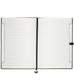 Anteckningsbok A5 linjerad soft med pennhållare svart