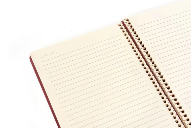 Anteckningsbok A5 linjerad röd