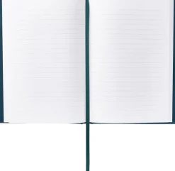 Anteckningsbok A5 linjerad textil blågrön