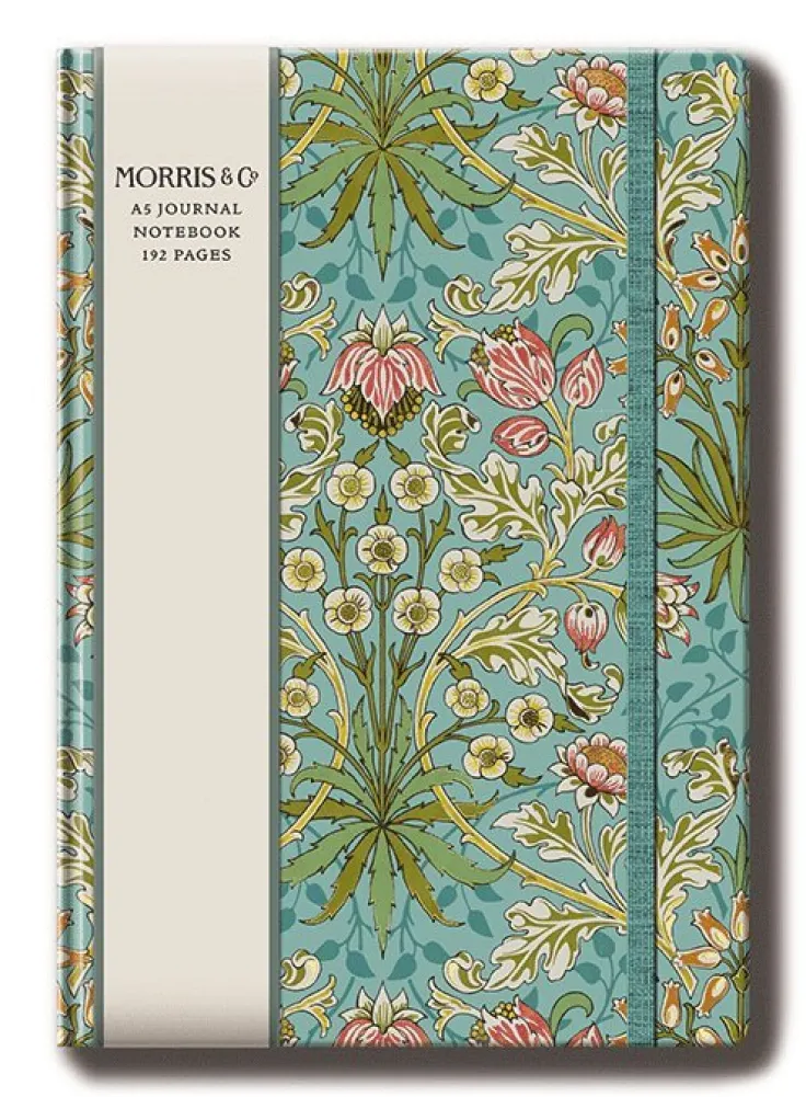 Anteckningsbok A5 linjerad - William Morris : Golden Lily Green,