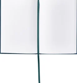 Anteckningsbok A5 olinjerad textil blågrön