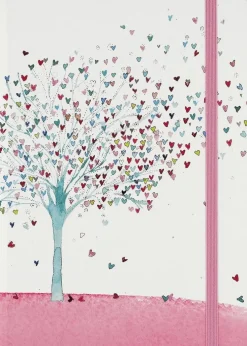 Anteckningsbok 18x13cm linjerad Tree of Hearts