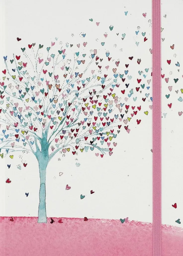 Anteckningsbok 18x13cm linjerad Tree of Hearts