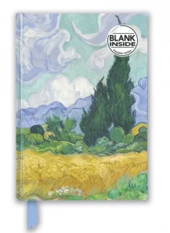 Anteckningsbok 22x16cm olinjerad Vincent van Gogh: Wheat Field with Cypresses