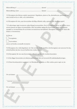 Blankett Hyreskontrakt lägenhet i andra hand