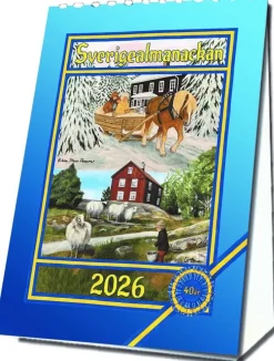 Bordskalender 2026 A6 Sverigealmanackan