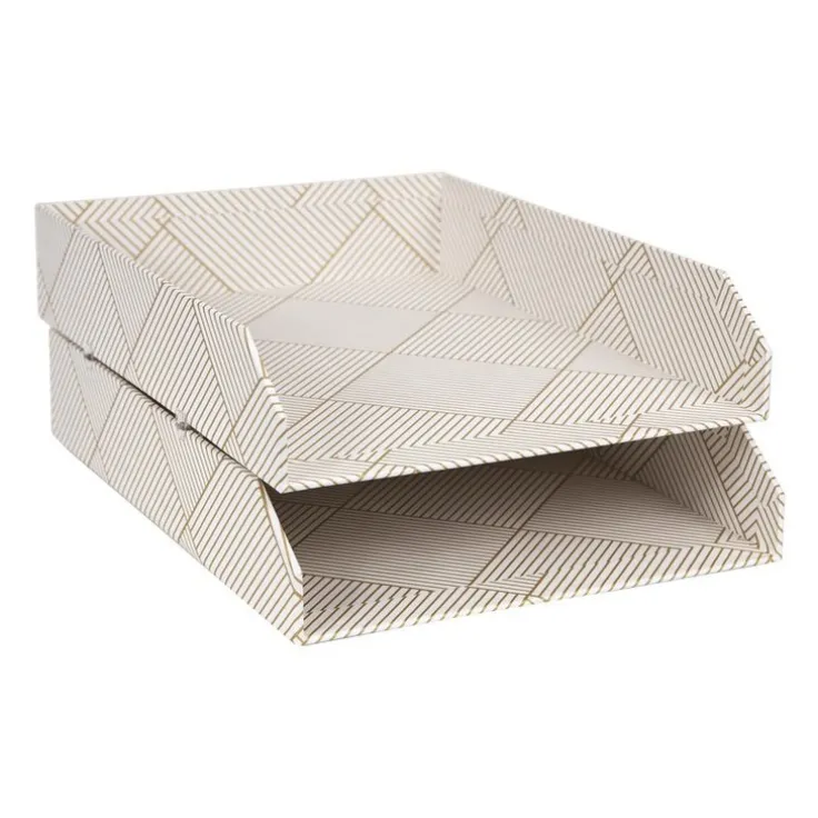 Brevkorg Håkan 2st vit/guld