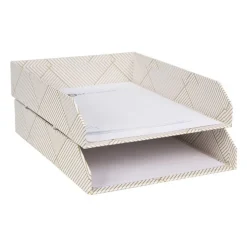 Brevkorg Håkan 2st vit/guld