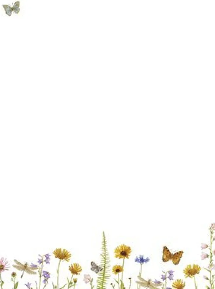 Brevpapper Wildflower Garden