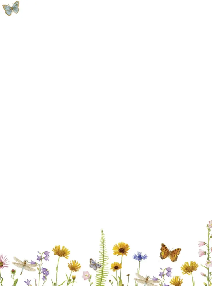 Brevpapper Wildflower Garden