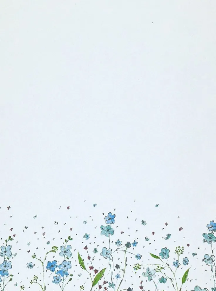 Brevpappersset Blue Flowers