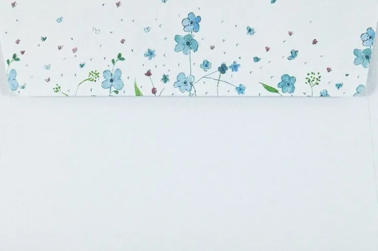 Brevpappersset Blue Flowers