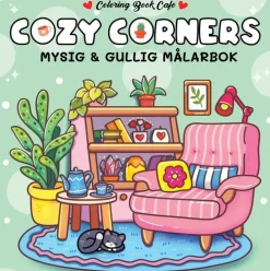 Cozy Corners. Mysig och gullig Cozy Coloring målarbok från Coloring Book Cafe