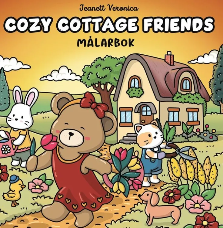 Cozy Cottage Friends : Målarbok