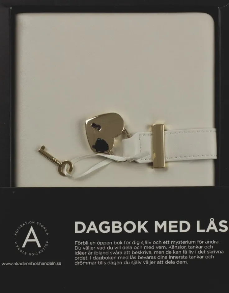 Dagbok med lås creme