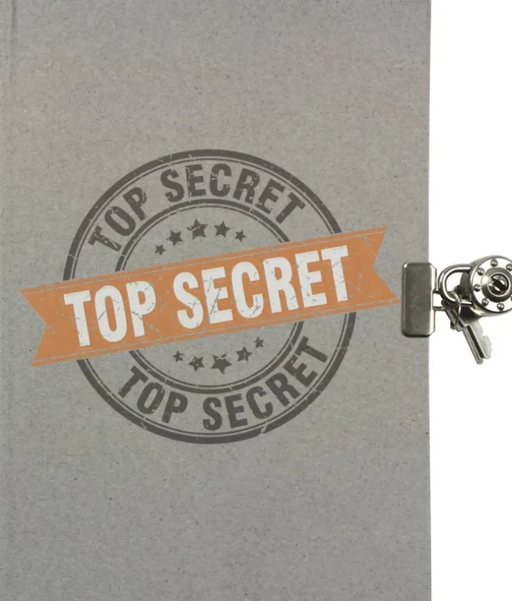 Dagbok med lås Top secret