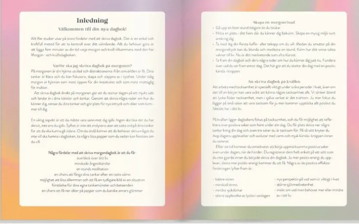 Dagbok morgon och kväll