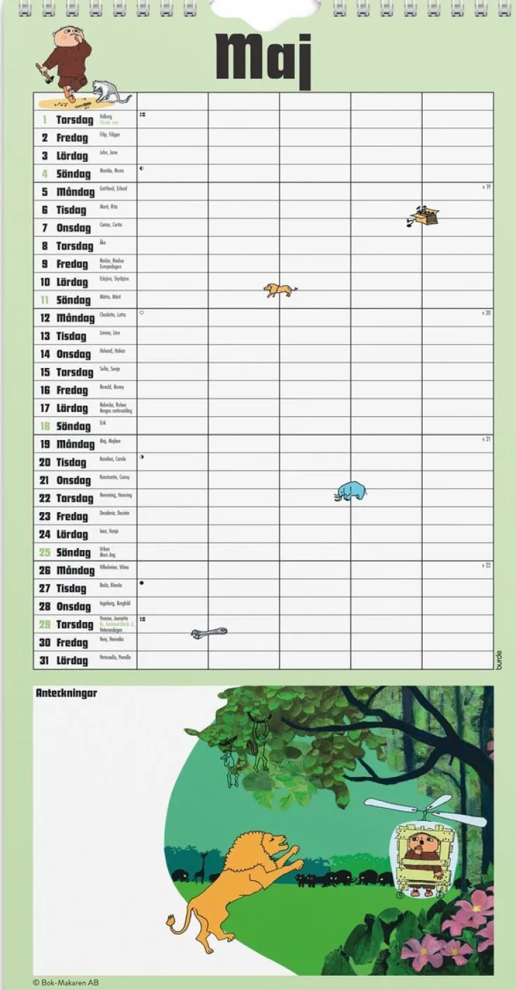 Familjekalender 2025 Alfons Åberg