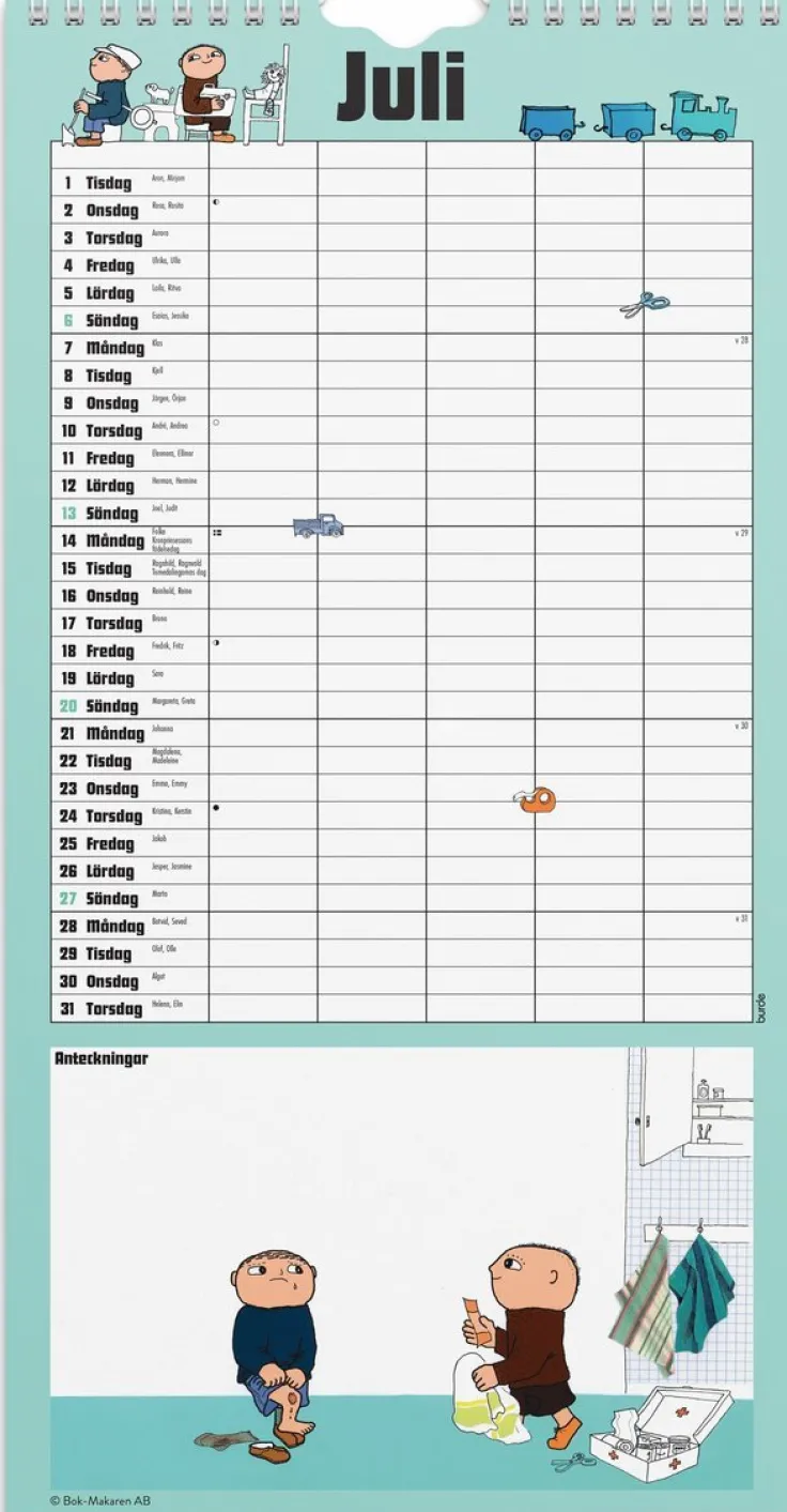 Familjekalender 2025 Alfons Åberg