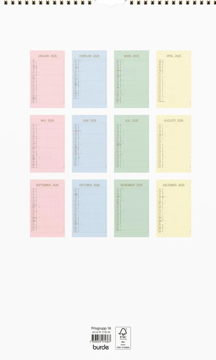 Familjekalender 2026 Color