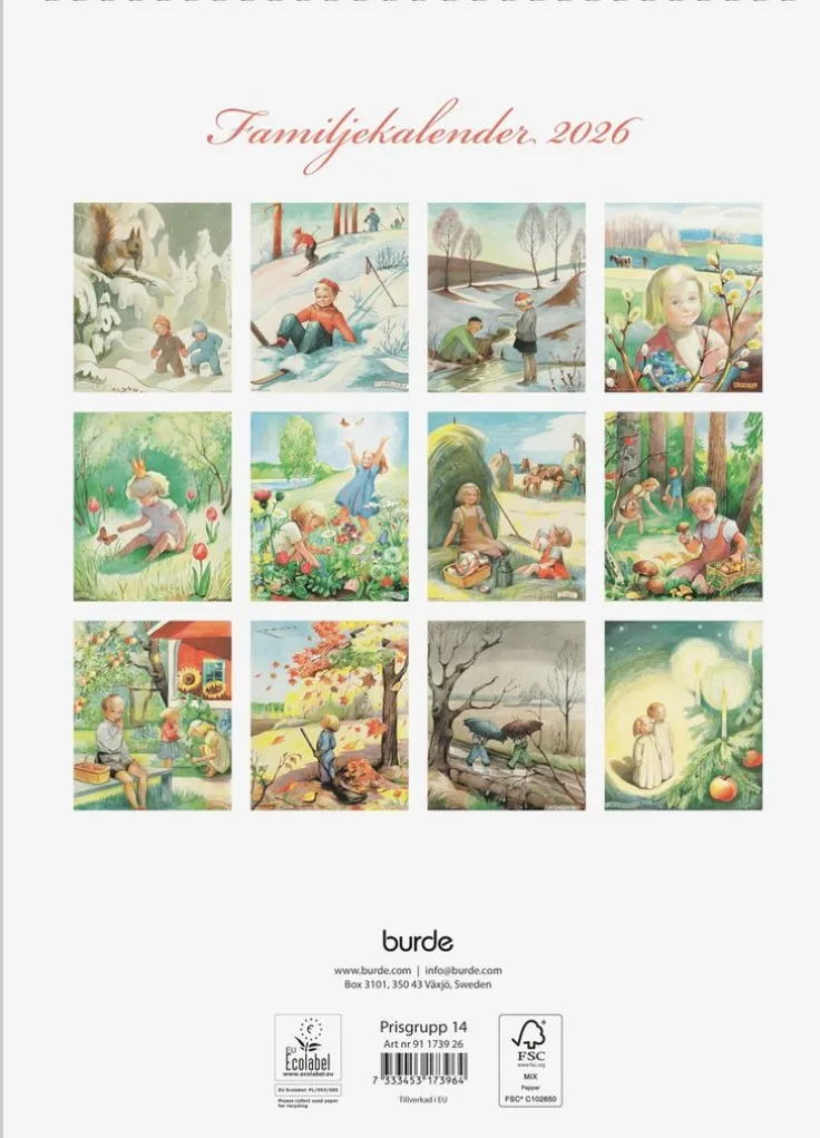 Familjekalender 2026 Kerstin Frykstrand