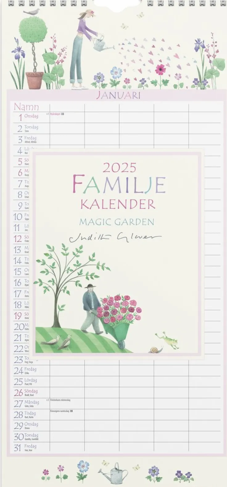 Familjekalender 2025 Magic Garden