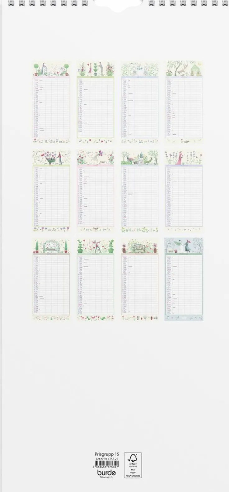 Familjekalender 2025 Magic Garden