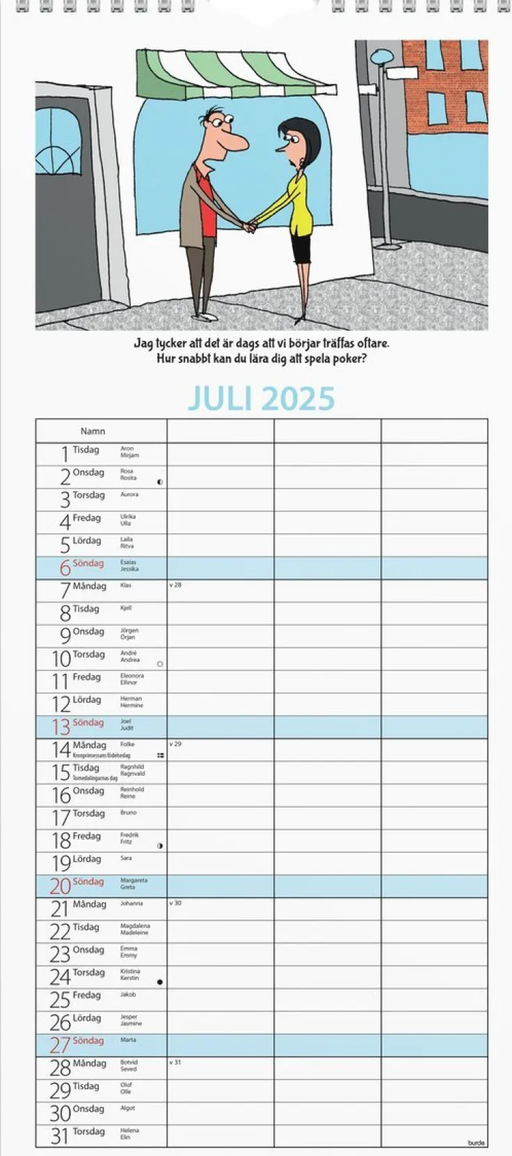 Familjekalender 2025 Parkalendern