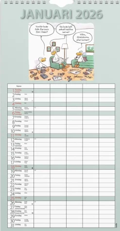 Familjekalender 2025-2026 Rolig