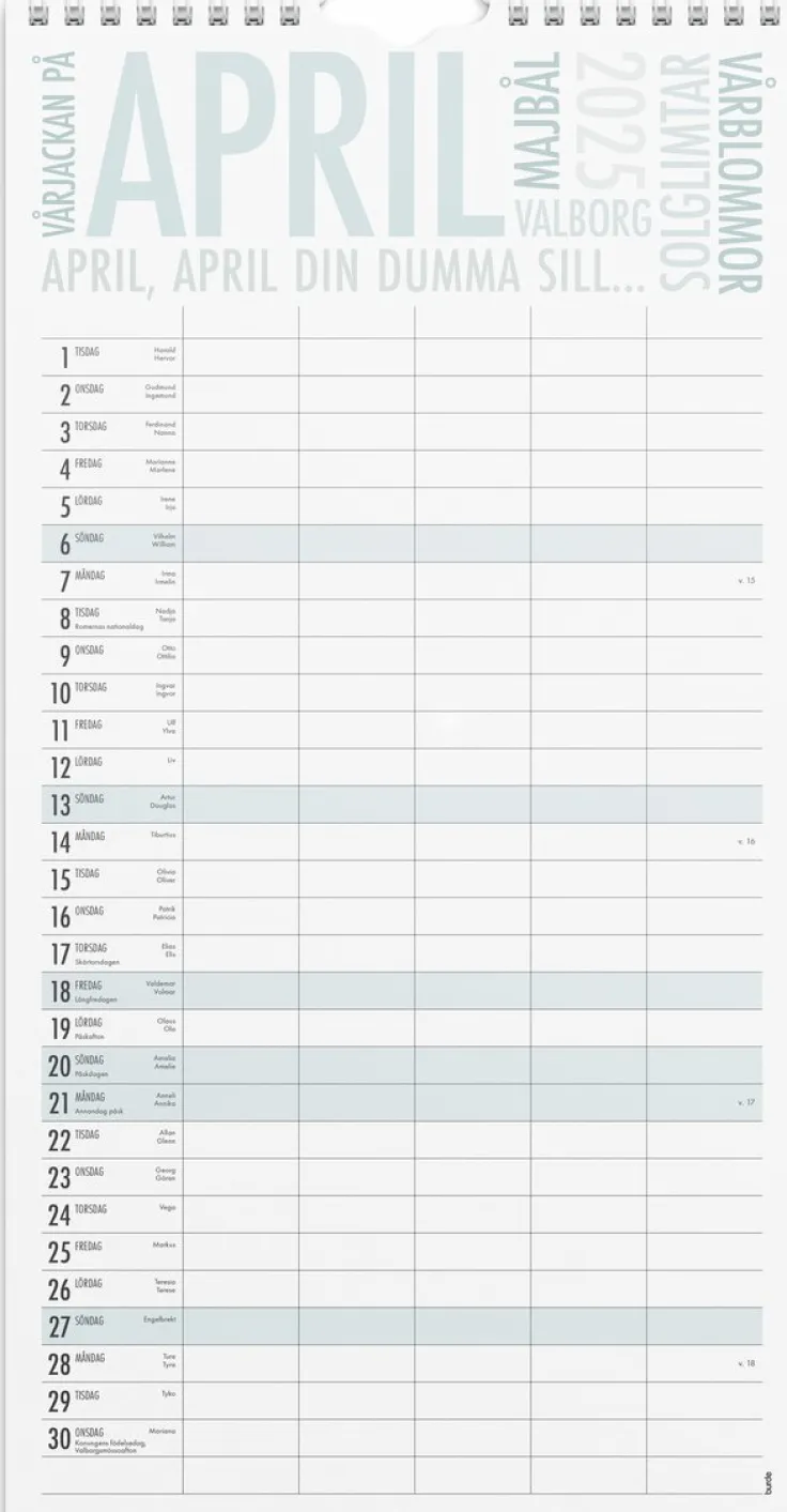 Familjekalender 2025 TrendArt