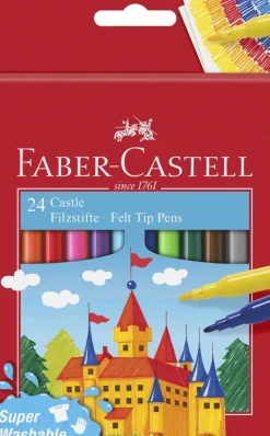 Fiberspetspenna Faber-Castell 24 färger