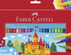 Fiberspetspenna Faber-Castell 50 färger