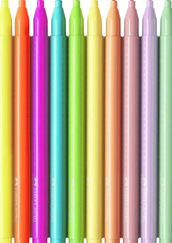 Fiberspetspenna Grip 10 färger neon/pastell