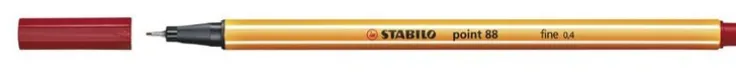 Fiberspetspenna Stabilo Point 88 mörkröd