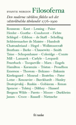 Filosoferna : den moderna världens födelse och det västerländska tänkandet 1776-1900