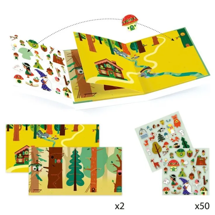 Flyttbara stickers - Förtrollad skog