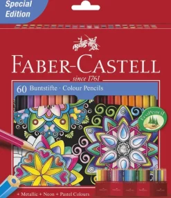 Färgpenna 60 färger bas pastell, neon & metallic