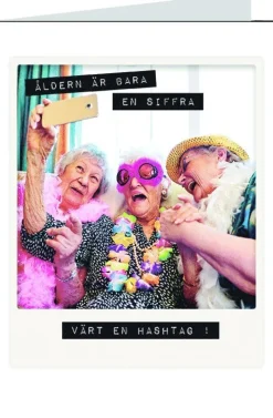 Gratulationskort med kuvert - Åldern är bara en siffra