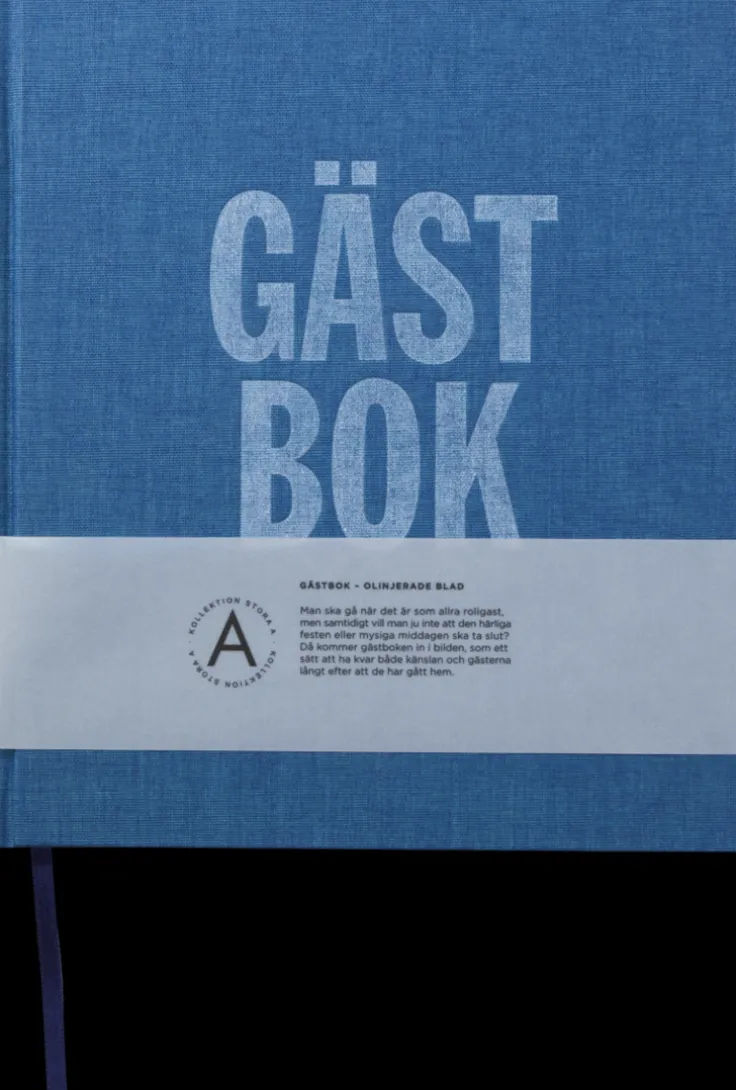 Gästbok 210x240mm duo blå