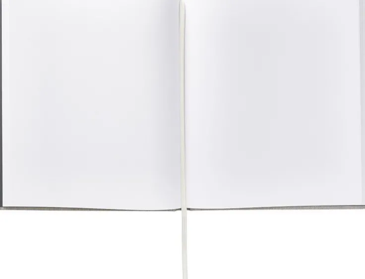 Gästbok 210x240mm textil beige